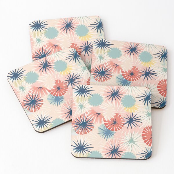 Item preview, fireworks in an abstract style with pastel colors 5 designed and sold by FlaskLab.
