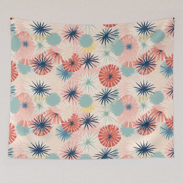 Item preview, fireworks in an abstract style with pastel colors 5 designed and sold by FlaskLab.