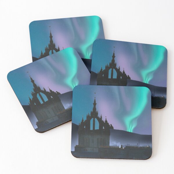 Item preview, Edinburgh Aurora Borealis Cityscape designed and sold by Alisonchambers2.