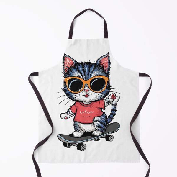 Item preview, Cool Cat on Skateboard designed and sold by likbatonboot.