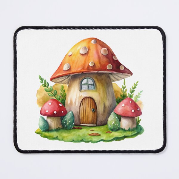 Item preview, Dreamy Watercolor Mushroom Cottage designed and sold by Craft99.