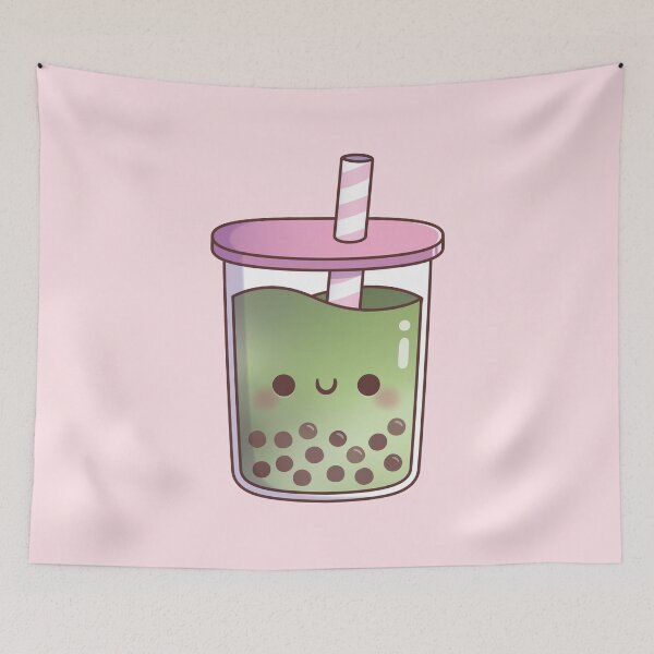Item preview, Cute Green Tea Matcha Latte Boba Tea designed and sold by rustydoodle.