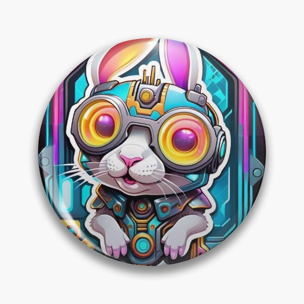 Item preview, Cool Cyberpunk Cyborg Rabbit designed and sold by TheArtOfPat.