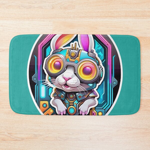 Item preview, Cool Cyberpunk Cyborg Rabbit designed and sold by TheArtOfPat.