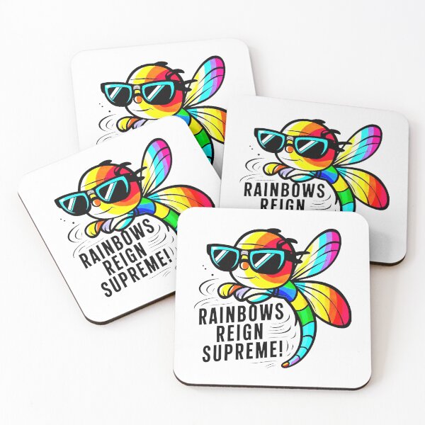 Item preview, ainbow Royalty: A Stylish Dragonfly with Shades Rules the Skies designed and sold by SplashTastic.