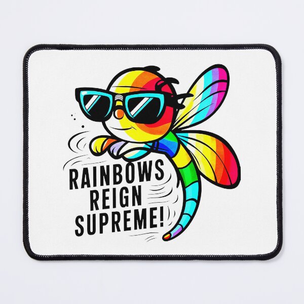 Item preview, ainbow Royalty: A Stylish Dragonfly with Shades Rules the Skies designed and sold by SplashTastic.