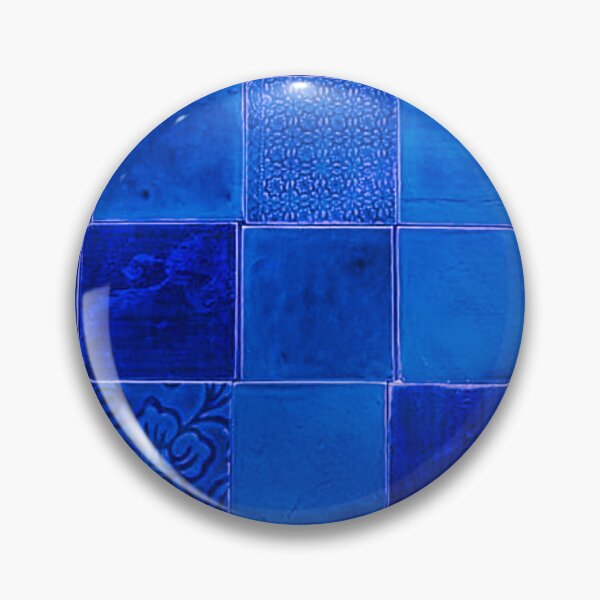 Item preview, blue floral natural clay tiles interior decore  designed and sold by hahacore.