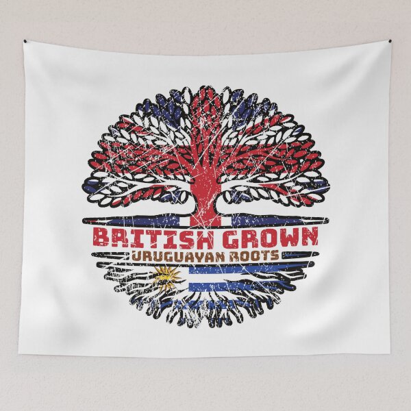 Item preview, Uruguay Uruguayan Uk United Kingdom British Tree Roots Flag designed and sold by FlagX.