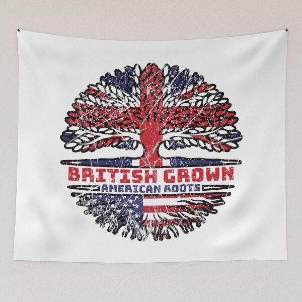 Item preview, US American USA United States Uk United Kingdom British Tree Roots Flag designed and sold by FlagX.
