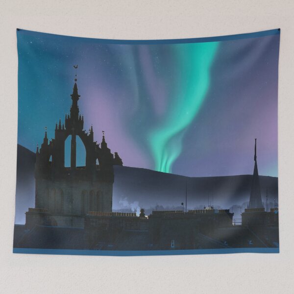 Item preview, Edinburgh Aurora Borealis Cityscape designed and sold by Alisonchambers2.