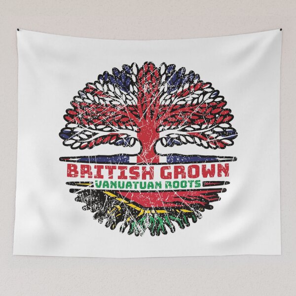 Item preview, Vanuatu Vanuatuan Vanuan Uk United Kingdom British Tree Roots Flag designed and sold by FlagX.