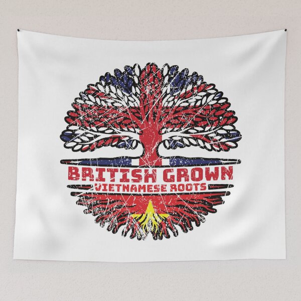 Item preview, Vietnamese Vietnam Uk United Kingdom British Tree Roots Flag designed and sold by FlagX.