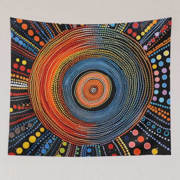 Item preview, Aboriginal Inspired Dot Art - Main Circle designed and sold by GrinGalore.