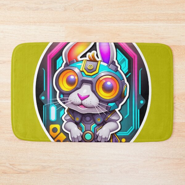 Item preview, Cool Cyberpunk Cyborg Rabbit designed and sold by TheArtOfPat.