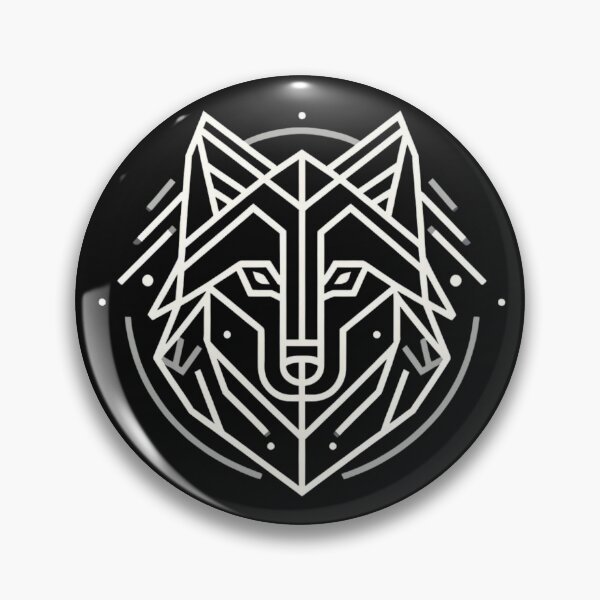 Item preview, Geometric Line Art Wolf in Minimalist Style designed and sold by StellaMagica.