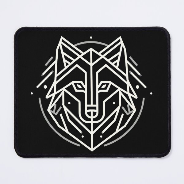 Item preview, Geometric Line Art Wolf in Minimalist Style designed and sold by StellaMagica.