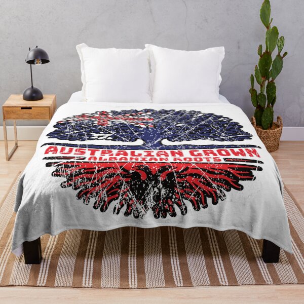 Artikelvorschau, Albanisch Albanien Australisch Australien Baumwurzeln Flagge entworfen und verkauft von FlagX.