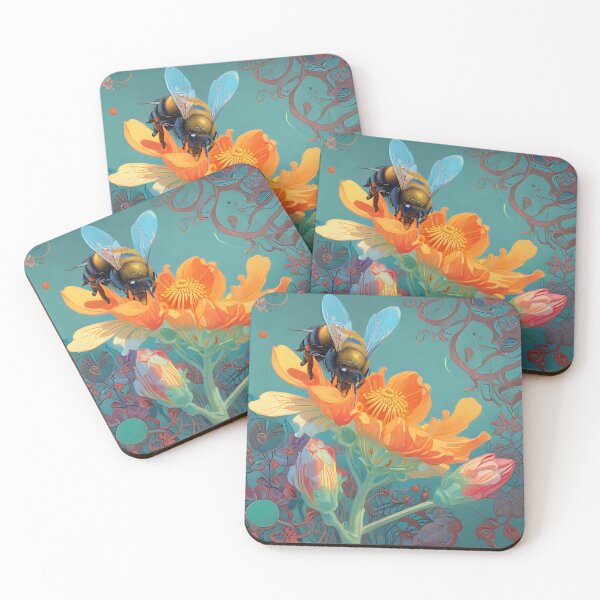 Item preview, A bee and a flower.  designed and sold by Nomad-Maynard.