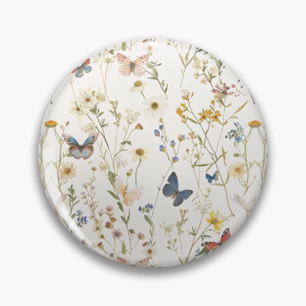 Item preview, Charming Butterfly Wildflower Pastel Print designed and sold by amortka.