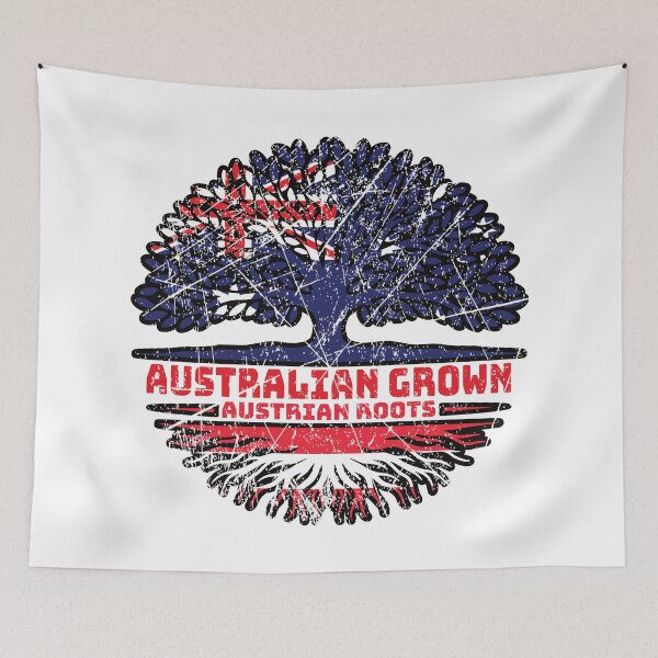 Item preview, Austria Austrian Australian Australia Tree Roots Flag designed and sold by FlagX.