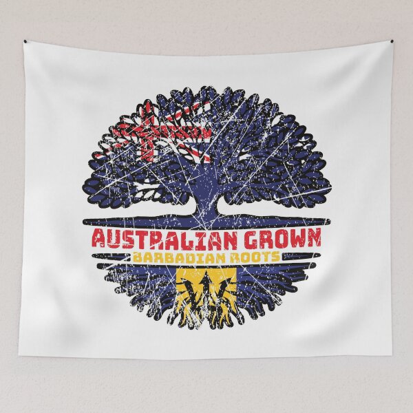 Item preview, Barbados Barbadian Australian Australia Tree Roots Flag designed and sold by FlagX.