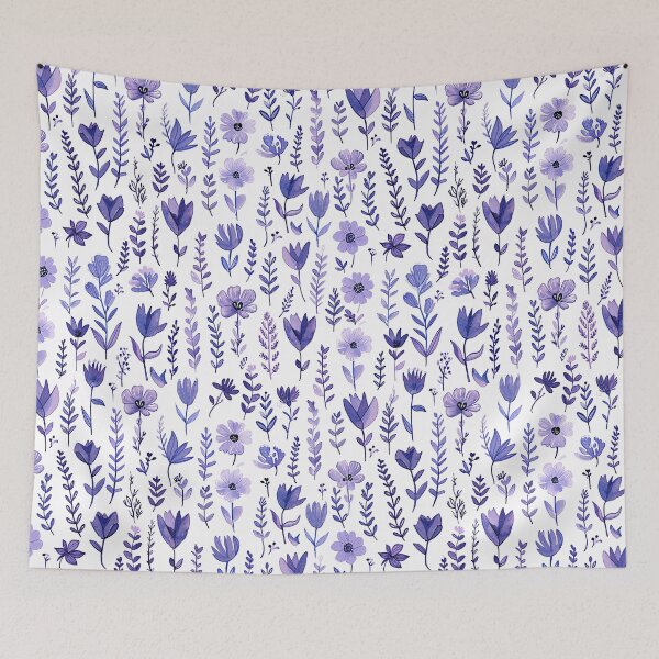Item preview, Nature-Inspired Violet & Indigo Cottagepunk Pattern for Kids designed and sold by amortka.