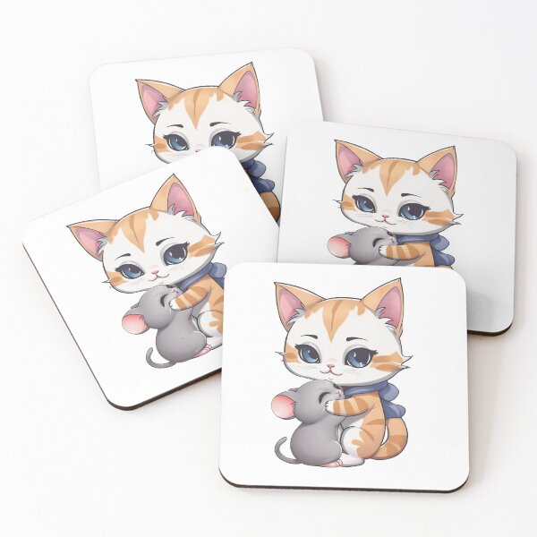 Item preview, Cat and Mouse Love designed and sold by JJCatShop.