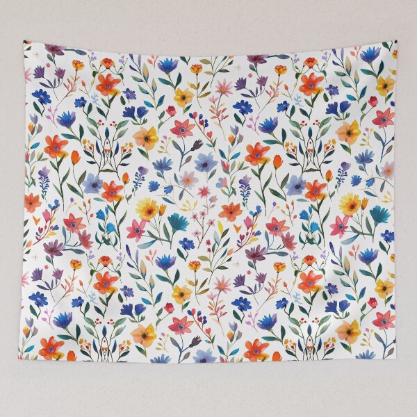 Item preview, Vintage Hippie Floral Watercolor Art designed and sold by amortka.