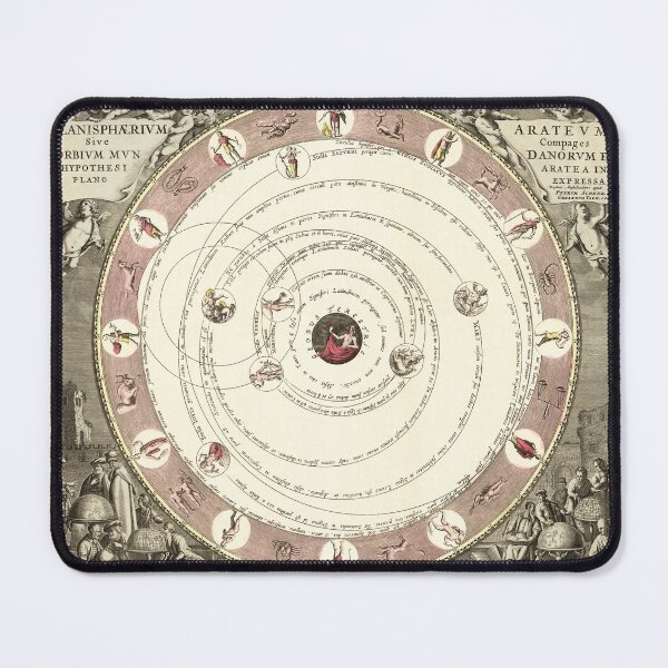 Item preview, vintage world map astronomy designed and sold by Mauswohn.