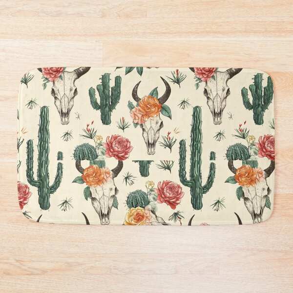 Item preview, Cowgirl Essentials: Cactus & Cow Skull Pattern Clip Art designed and sold by amortka.