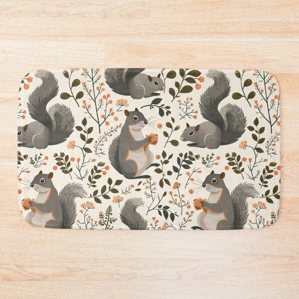 Item preview, Whimsical Cottagecore Squirrel Vintage Pattern designed and sold by amortka.