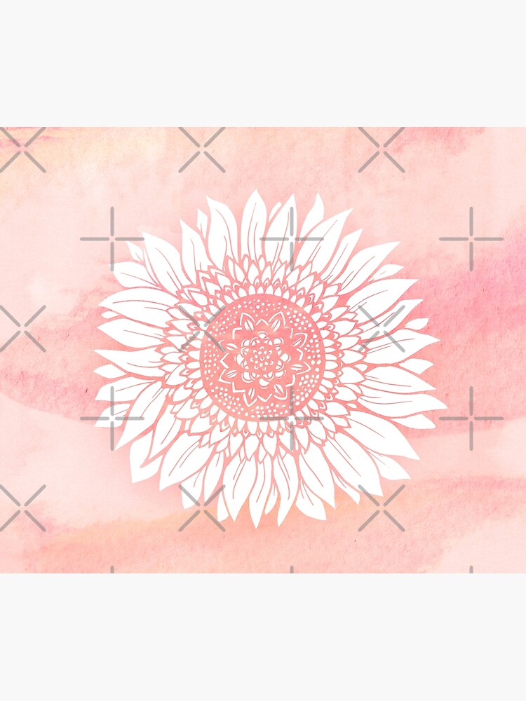 Thumbnail 3 of 3, Tapestry, Pink Watercolor Flower Tapestry designed and sold by aterkaderk.