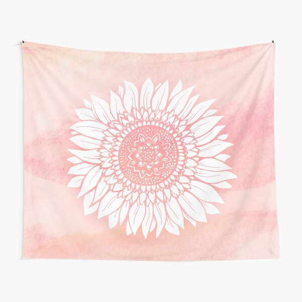 Aperçu de l'œuvre Tapisserie fleur aquarelle rose créée et vendue par aterkaderk.