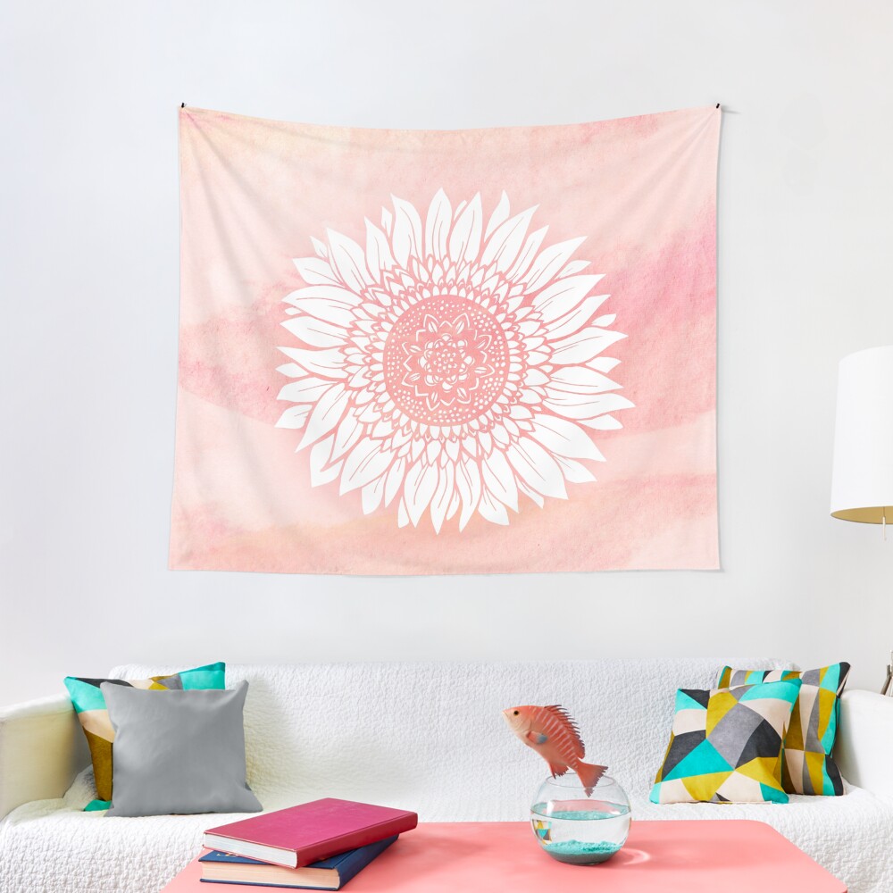 "Pink Watercolor Flower Tapestry" Tapestry for Sale by aterkaderk Redbubble