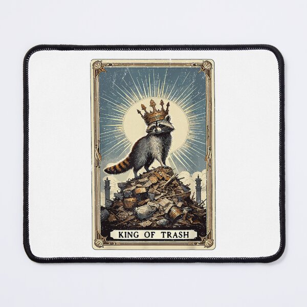 Item preview, Raccon Street Cats Tarot Card Witchcraft Possums King Of Trash Racoon designed and sold by KyleAFenneken.