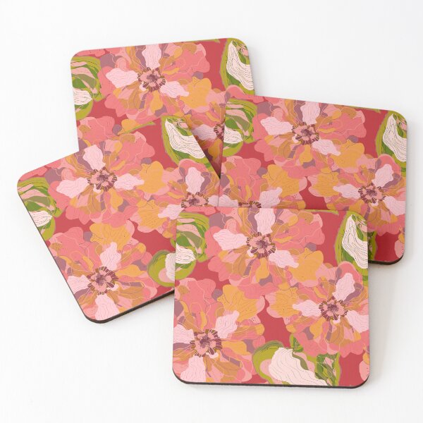 Item preview, Stylized peonies flowers  pattern in Japanese Style designed and sold by NayaChu.