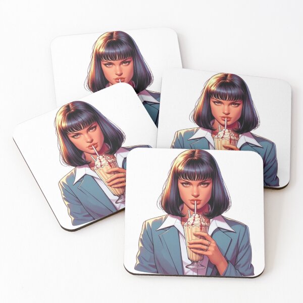 Item preview, Mia Wallace Pulp Fiction 2d Style Fanart designed and sold by whoismomoexe.