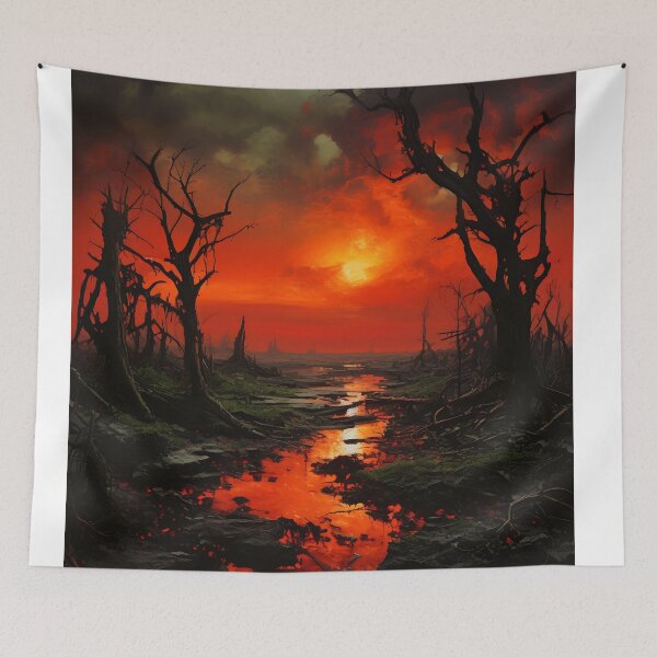 Item preview, Tangled Realms of Resilience: Contrasting Harmonies Amid Ruin and Bloom designed and sold by PanoramaPrints.