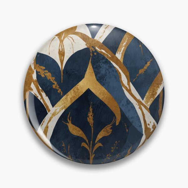 Item preview, Diseño moderno en oro azul y blanco. designed and sold by PatternPuppy.