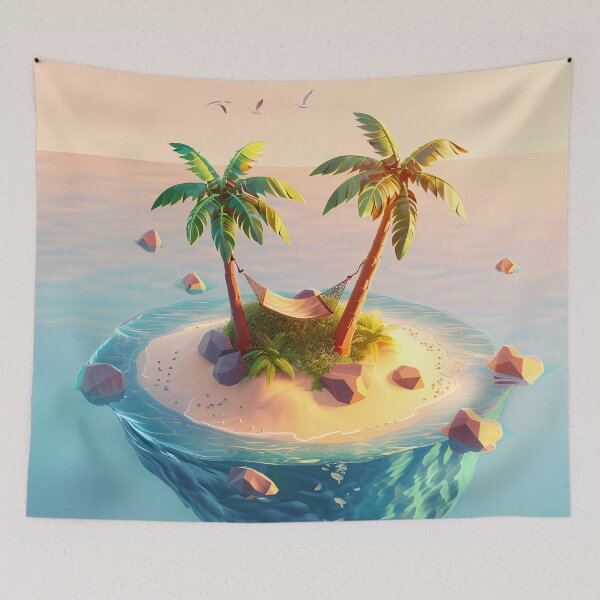Item preview, The island is uninhabited. Ocean, palm tree. Vacation designed and sold by Anastasiia Yurevych.