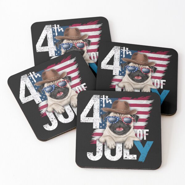 Item preview, 4TH OF JULY - PUG IN COWBOY HAT designed and sold by justyna-s28.