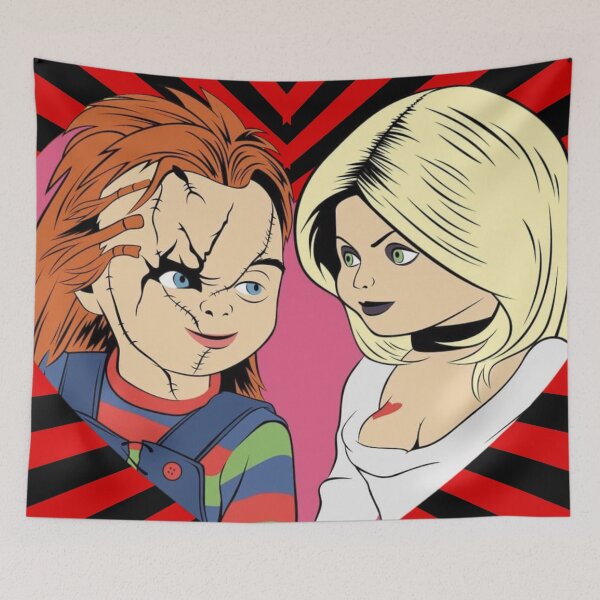 Item preview, Chucky And Bride Fan Art designed and sold by ArtsyGalore.