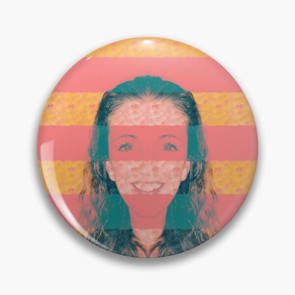 Item preview, Symmetrical photomontage portrait of a seventies pop art woman with stripes designed and sold by Carré Comme Orange.