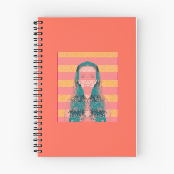 Item preview, Symmetrical photomontage portrait of a seventies pop art woman with stripes designed and sold by Carré Comme Orange.