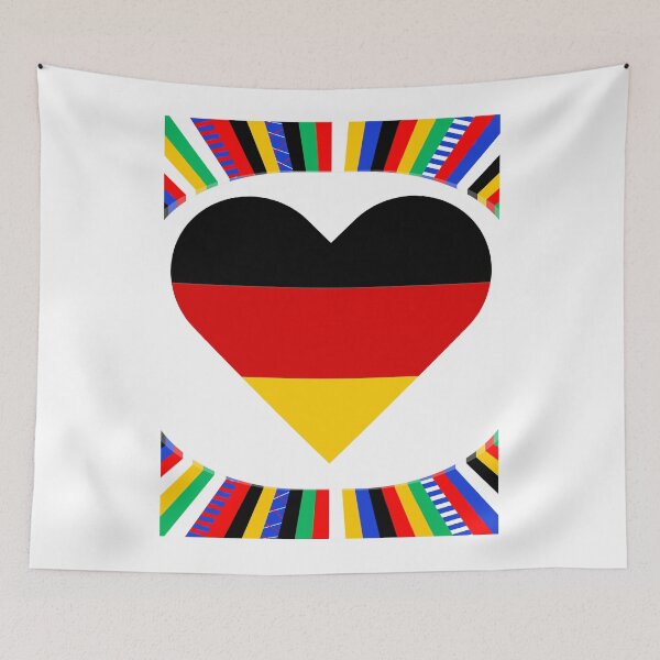 Item preview, Euro 2024 Germany Heart Flag  designed and sold by alexadybanu.
