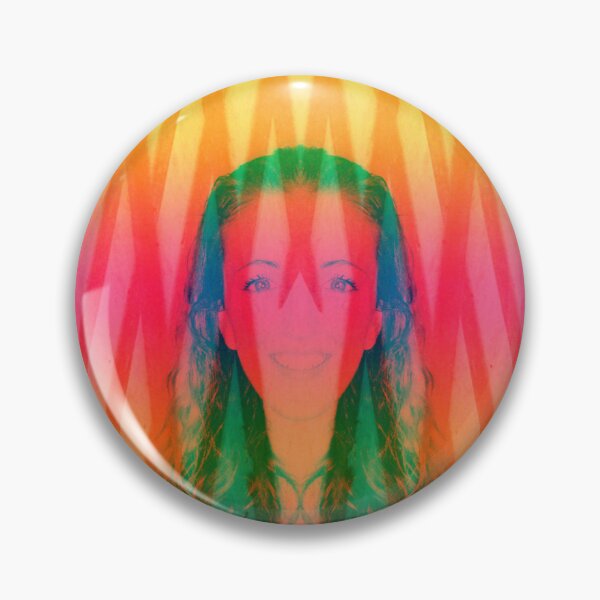 Item preview, Symmetrical photomontage portrait of woman pop art Seventies multicolored designed and sold by Carré Comme Orange.