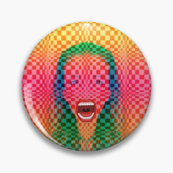 Item preview, Symmetrical photomontage portrait of woman pop art Seventies multicolored designed and sold by Carré Comme Orange.