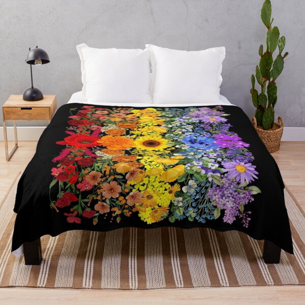 Item preview, Rainbow Wildflowers Field Flowers LGBTQ Month Pride Month Rainbow Flag designed and sold by MegiWu.