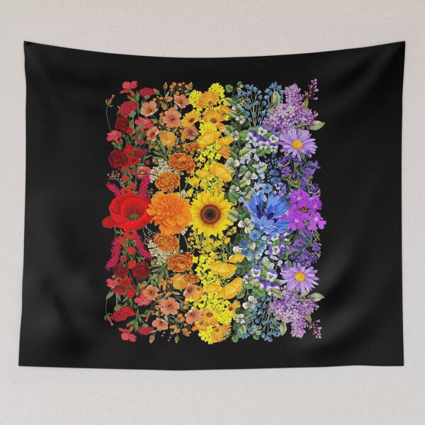 Item preview, Rainbow Wildflowers Field Flowers LGBTQ Month Pride Month Rainbow Flag designed and sold by MegiWu.