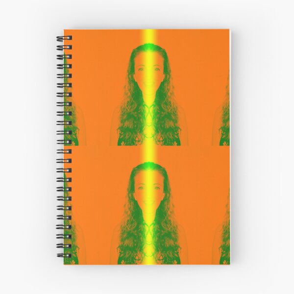 Item preview, Symmetrical photomontage portrait woman orange light ray designed and sold by Carré Comme Orange.
